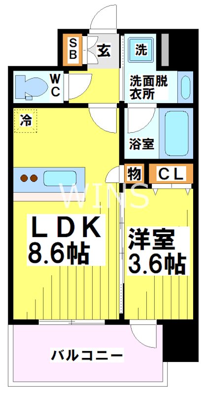 ＪＲ鹿児島本線 博多駅 徒歩12分 14階建 築4年の間取り写真
