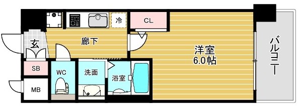 エステムコート難波WEST-SIDEVIIIエクシーナの間取り写真