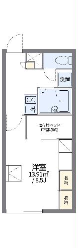 レオパレスアトリオ富岡の間取り