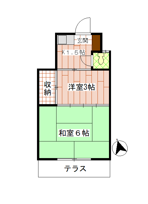 近藤荘第1の間取り