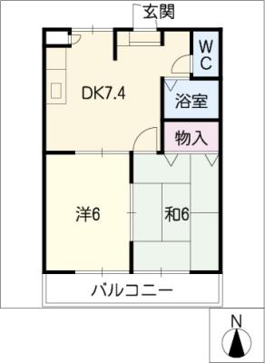 カトル壱番館の間取り