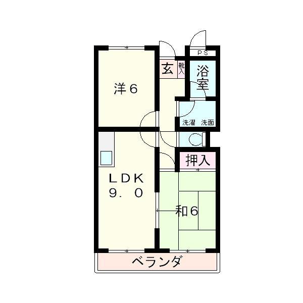 近江八幡市安土町小中のマンションの間取り