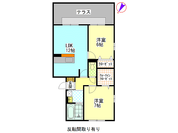 【広島市安佐南区伴中央のアパートの間取り】