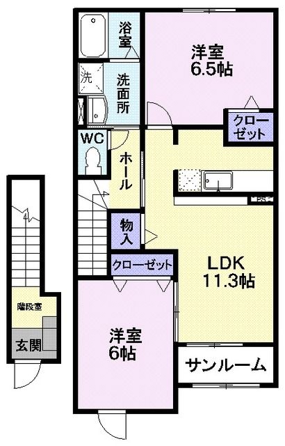 シェーネ・ライツＢの間取り