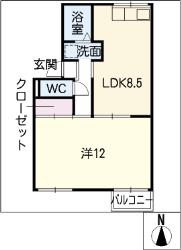 シャンポール喜多の間取り