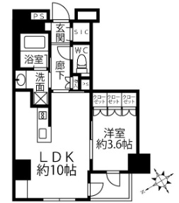 東京メトロ有楽町線 新富町駅 徒歩2分 10階建 築3年の間取り写真