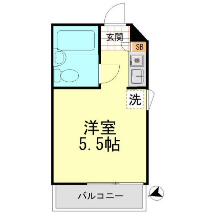 渋谷区富ヶ谷のマンションの間取り