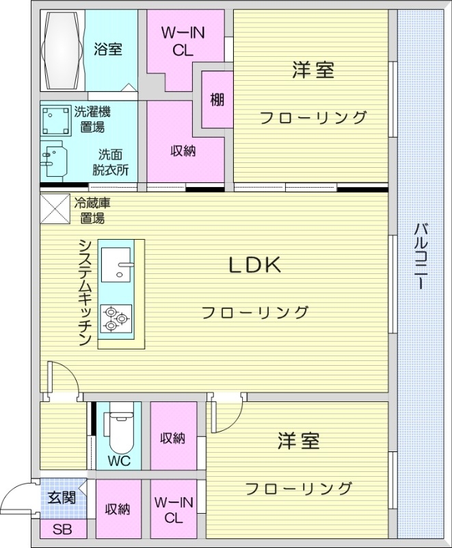 R-fino札幌桑園の間取り