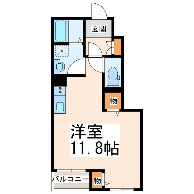 熊本市北区津浦町のアパートの間取り