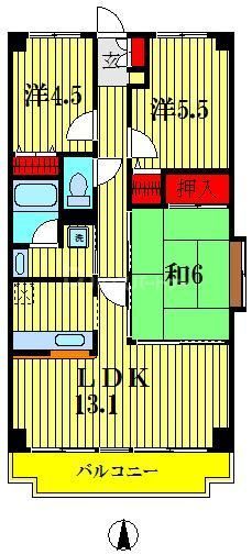 ピエール草加の間取り