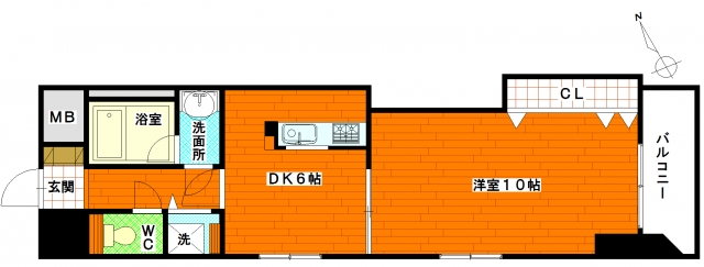 【広島市西区三篠町のマンションの間取り】