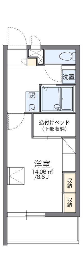 レオパレスプロスペラーＫＯＫＡＤＯの間取り