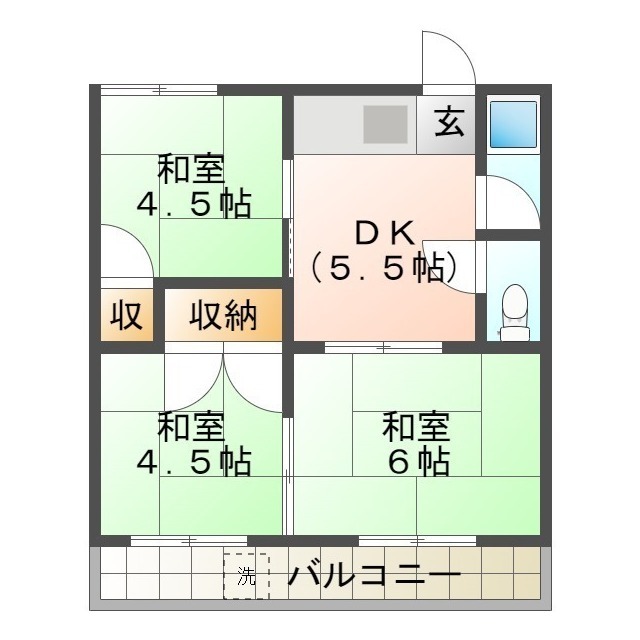 コーポ幸Ｂの間取り