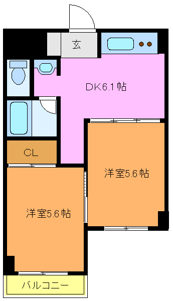 墨田区東駒形のマンションの間取り