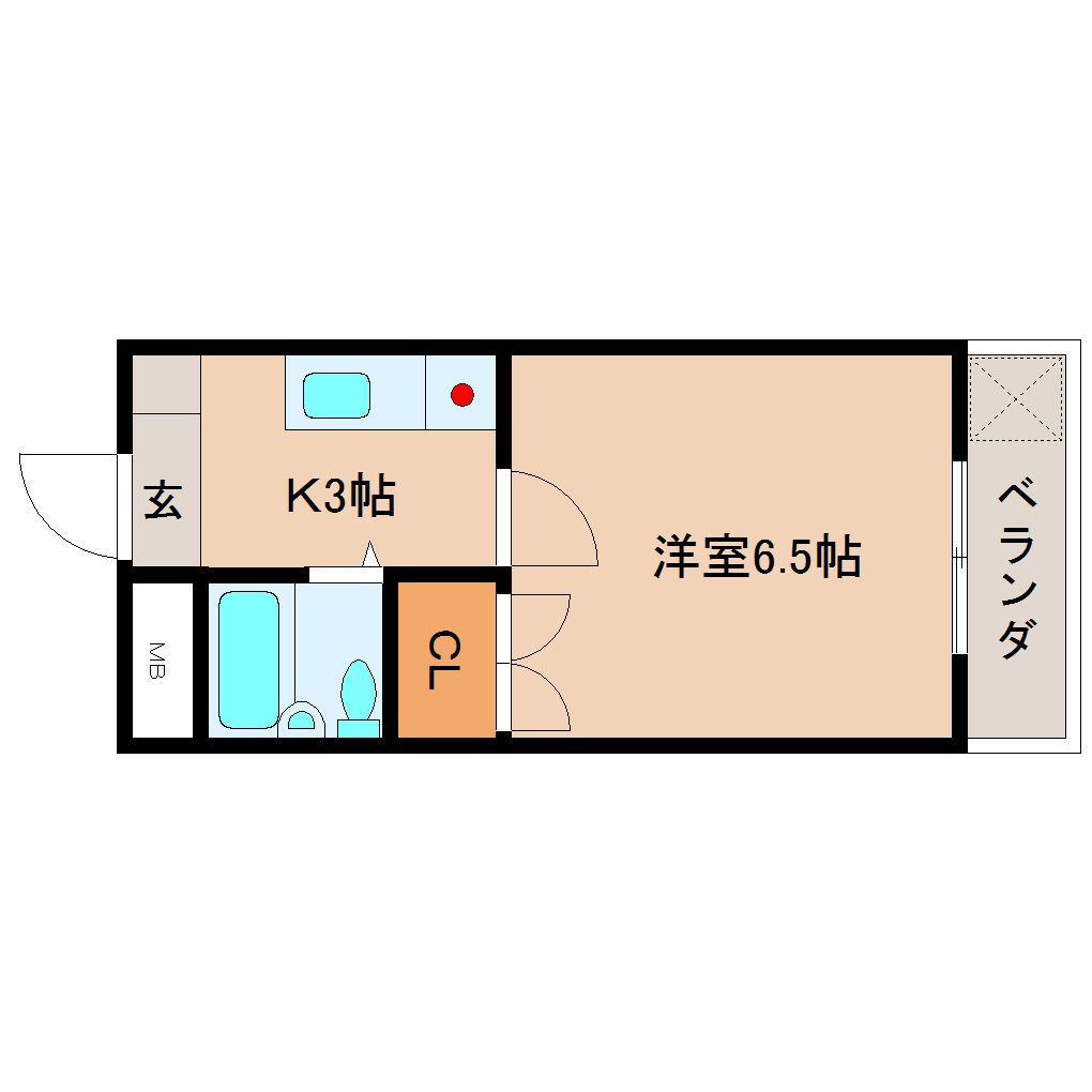 橿原市中曽司町のマンションの間取り