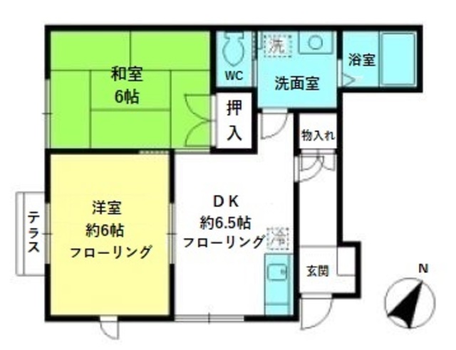 ガーデン上の台Ｂ棟の間取り