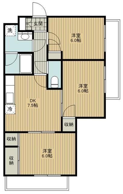 さいたま市見沼区大字中川のマンションの間取り