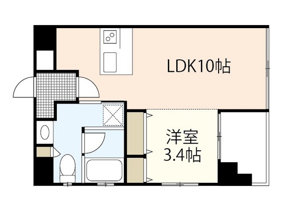 広島市西区楠木町のマンションの間取り