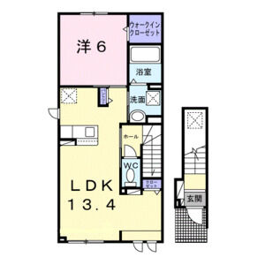 石狩市花川南二条のアパートの間取り