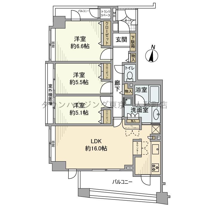 江東区千石のマンションの間取り