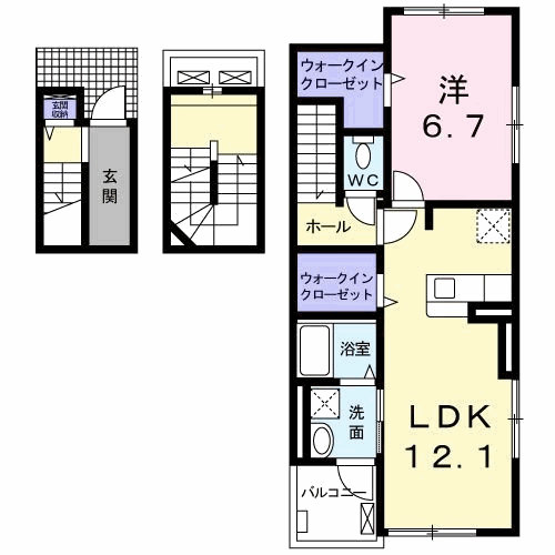 コンフォート各務原　Ｅの間取り