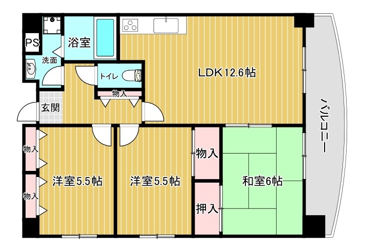 パークコートたかしょうの間取り