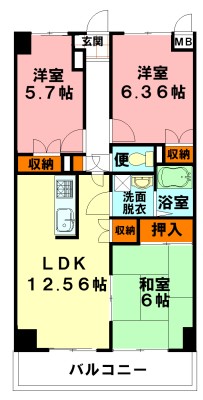 ツインベル・カトレア館の間取り