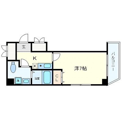 大阪市北区豊崎のマンションの間取り