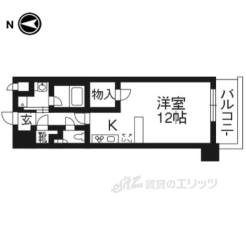 【京都市下京区七条御所ノ内北町のマンションの間取り】