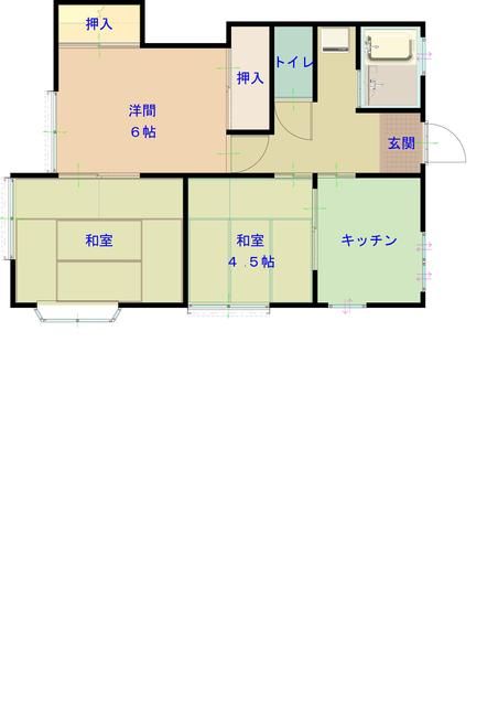 町田市成瀬のアパートの間取り