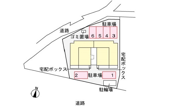 【茅ヶ崎市東海岸北のアパートの駐車場】