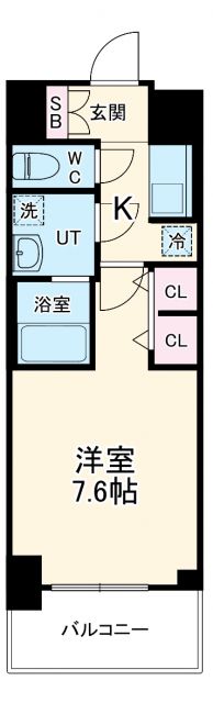 S-RESIDENCE堀田駅前3の間取り