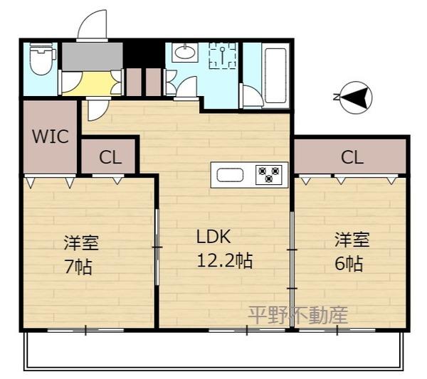 エトランゼ東櫛原15の間取り