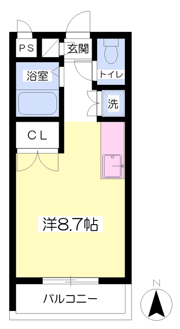 松山市石手のマンションの間取り