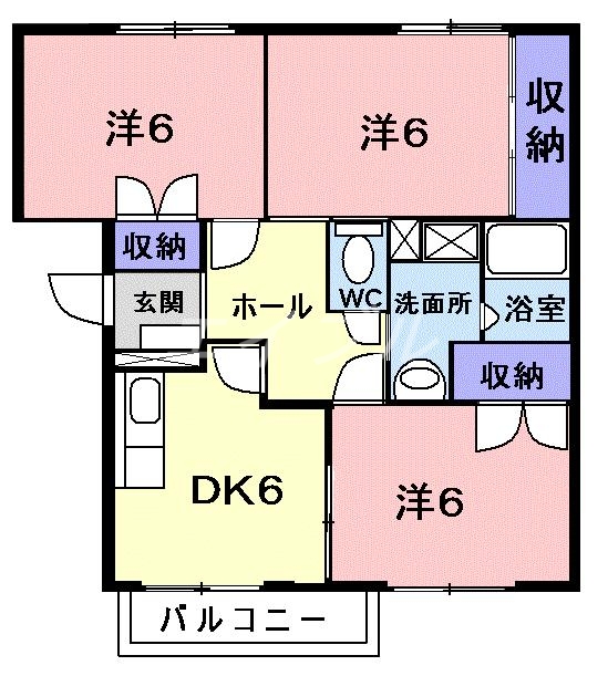 ビラ，エトワール　Ａの間取り