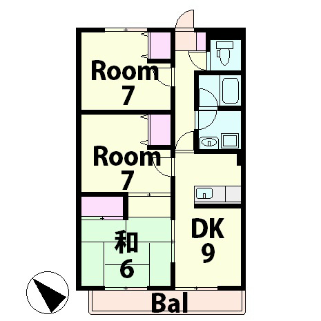 コテージ千秀石部の間取り