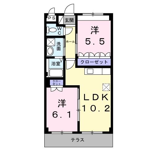 ライブリーベスト・かつらぎの間取り