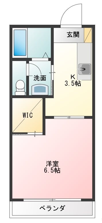 八王子市左入町のアパートの間取り