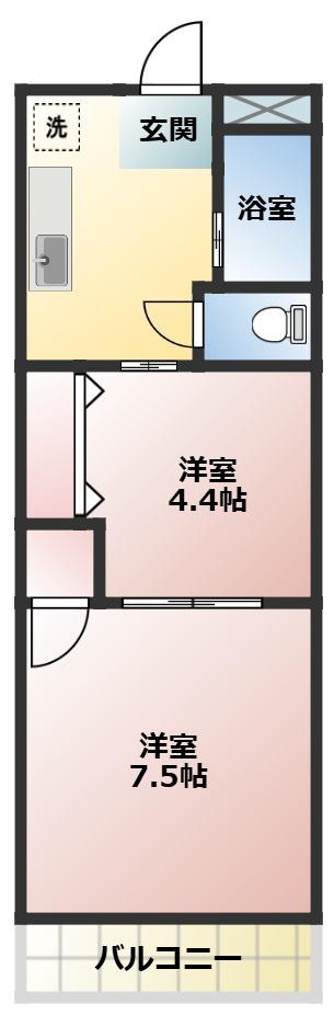 ベルドミール平戸橋２番館の間取り