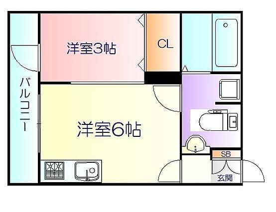 メリディアン国見壱番館の間取り