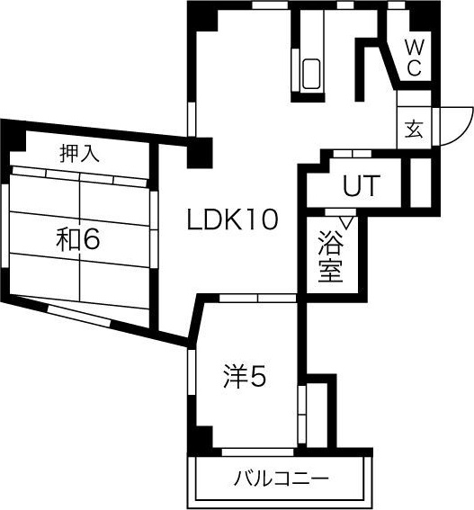 USフラットの間取り