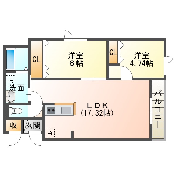 仮）大成町1丁目新築APの間取り