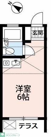 入間郡毛呂山町若山のアパートの間取り