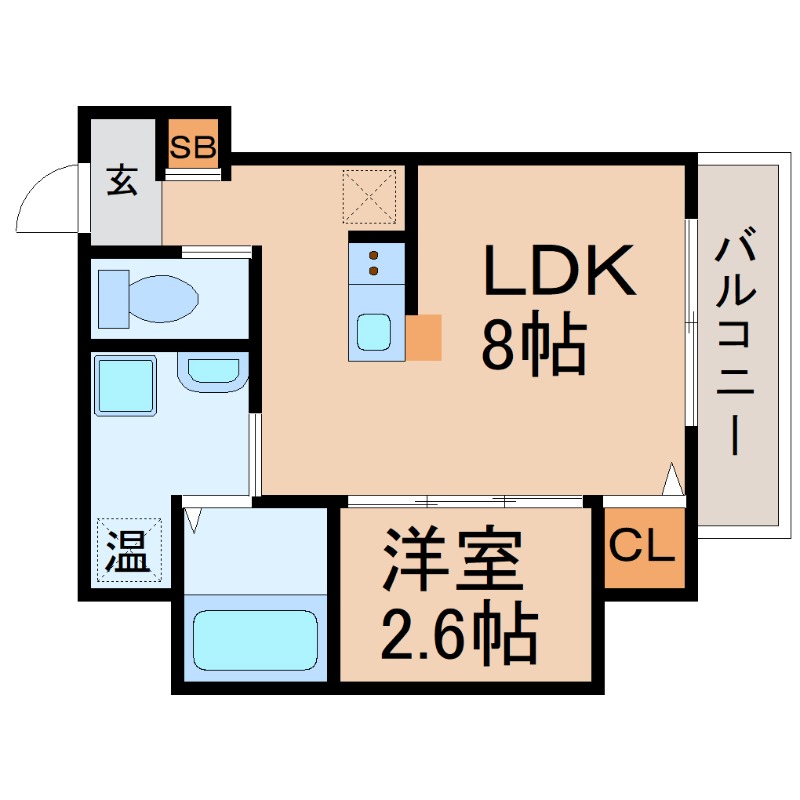 尼崎市杭瀬北新町のマンションの間取り