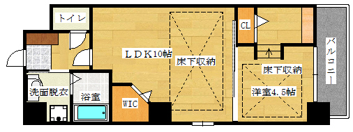 広島市南区段原南のマンションの間取り