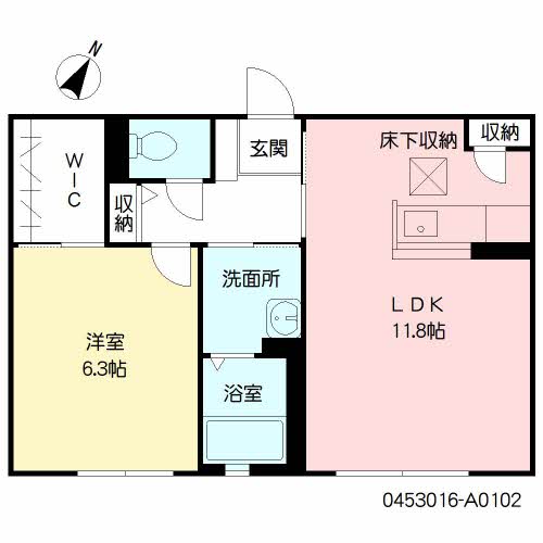 プラリュー　１の間取り