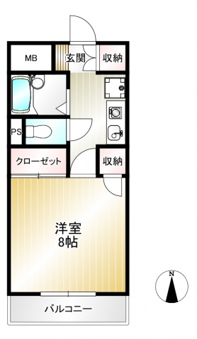 倉敷市堀南のアパートの間取り