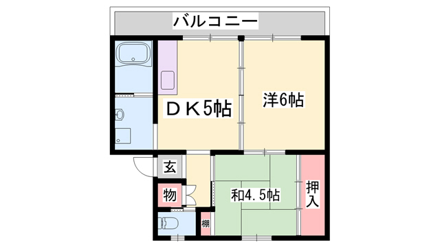 ビレッジハウス柏原の間取り