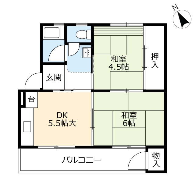 ＵＲ徳力の間取り