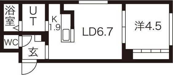 札幌市白石区東札幌五条のマンションの間取り